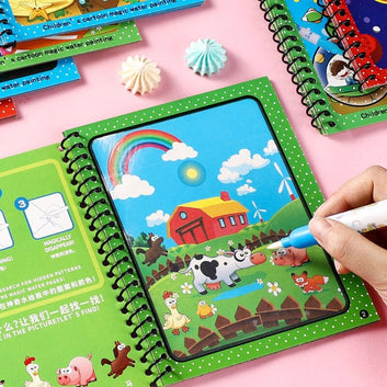 Portable Magic Water Coloring Book for Kids