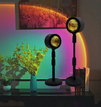 Sunset Lamp Rainbow Projection Lamp USB Charging LED Lighting Sun Never Sets Lig