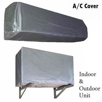 Pack of 2 Dust proof Ac Cover For Indoor & Outdoor Unit - 1.5 Ton -Parachute Sil