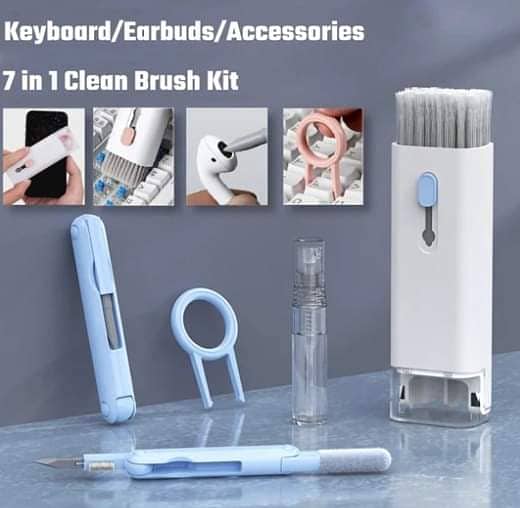 7-in-1 Computer Keyboard Cleaner Brush Kit Earphone Cleaning Pen For Headset Key