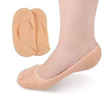 2 Pair ( 4PCS ) Anti Crack Full Length Silicone Foot Protector Moisturizing Sock