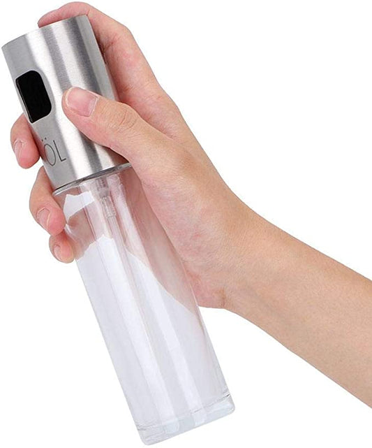 Olive Oil Sprayer, 100ml Stainless Steel Oil Vinegar Spray Bottle Dispenser Seas