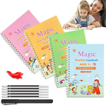 Magic Practice Copybook for Kids, Children Reusable Handwriting Practice Copy Bo