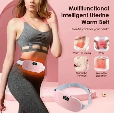 Pink Heat Warming Belt for Women Waist Stomach Abdomen