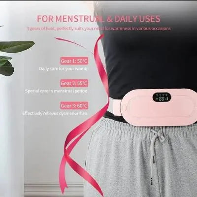 Pink Heat Warming Belt for Women Waist Stomach Abdomen