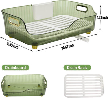 Multifunctional Dish Drying Rack with Drainage System – Large Capacity Kitchen Storage Organizer