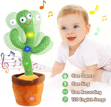 Dancing Cactus Toy with Recording - Rechargable /Cell Operated Plush Funny Elect