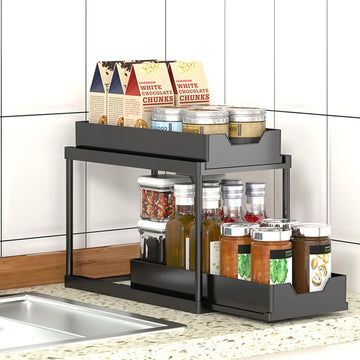 2-Tier Under-Sink Organizer with Sliding Baskets
