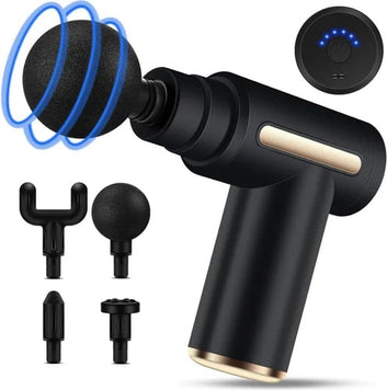 4-in-1 Deep Tissue Massage Gun, with 6 Speed Levels