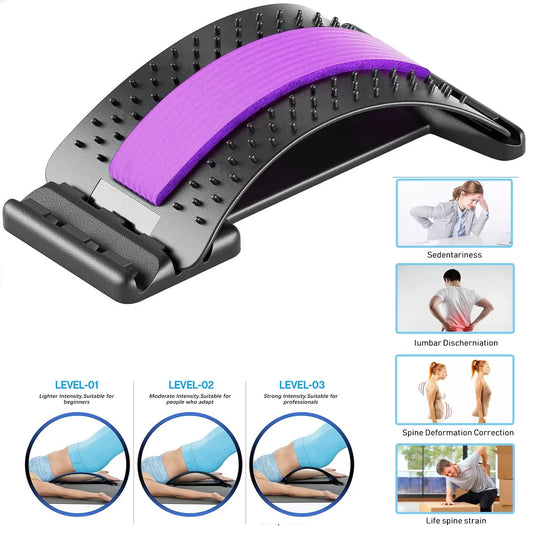 Magic Back Stretcher Lower Lumbar Massage Support Spine Pain Relief Back Massage