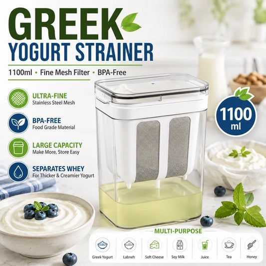 Homemade Greek Yogurt Maker 1100ml | Multipurpose Food Filter Strainer