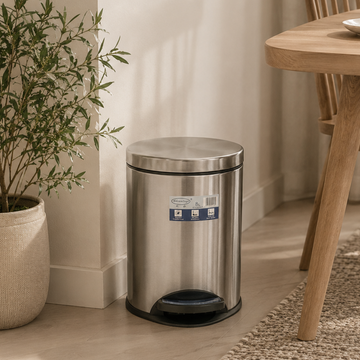 8L Stainless Steel Pedal Bin with Soft-Close Lid