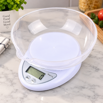 Digital Kitchen Scale with Bowl | 5kg Capacity, Tare Function