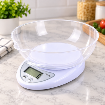 Digital Kitchen Scale with Bowl | 5kg Capacity, Tare Function