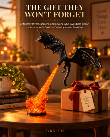 Dragon LED Flame Lamp | Fantasy Night Light