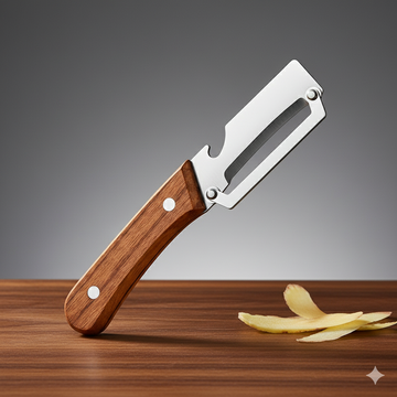 Stainless Steel Multi-Peeler with Wide Blade & Bottle Opener