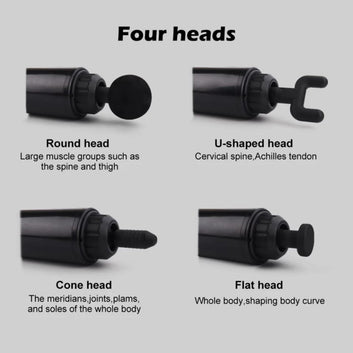 Electric Massage Gun Rechargeable Muscle Massager with 4 Heads