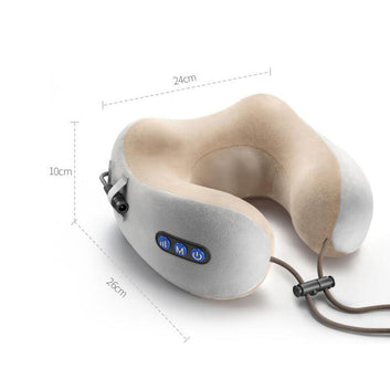 Electric U Shaped Neck Pillow Massager USB Rechargeable Travel Pillow