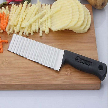 French Fry Cutters Stainless Steel Wave Knife Potato Cutting Machine Corrugated