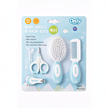 Baby 4 Pieces Grooming Kit Blue at Zubaidas