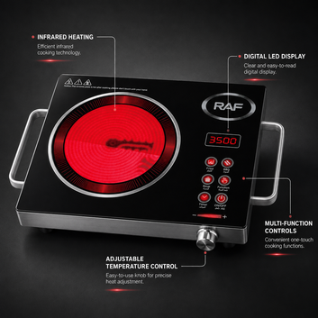 RAF Infrared Cooker 3500W | Digital LED Multifunction Electric Hot Plate