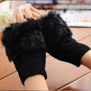 Fancy Winter Wool Gloves for Women Girls Knitting Wool gloves l Keep Warm Short