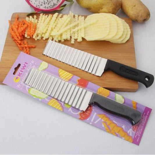 French Fry Cutters Stainless Steel Wave Knife Potato Cutting Machine Corrugated